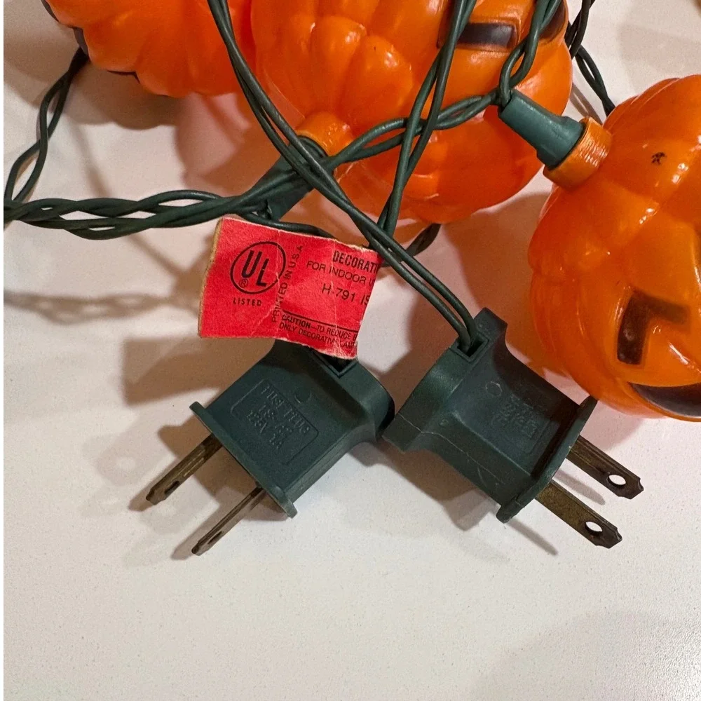 42+ Halloween‎ String Lights Jack O Lantern & Frankenstein Decoration Blow Mold